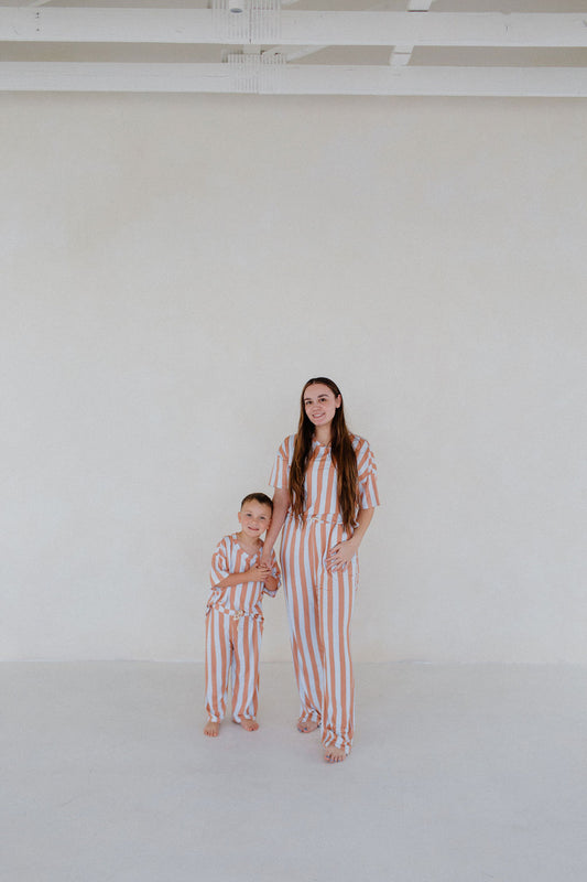 Pumpkin Stripe Bamboo Set