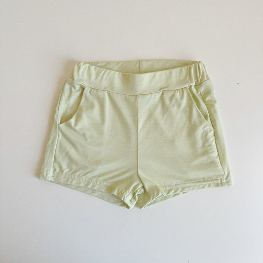 Muted Lime Bamboo Shorts