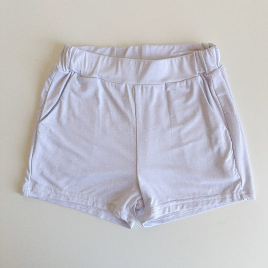 White Lavender Bamboo Shorts