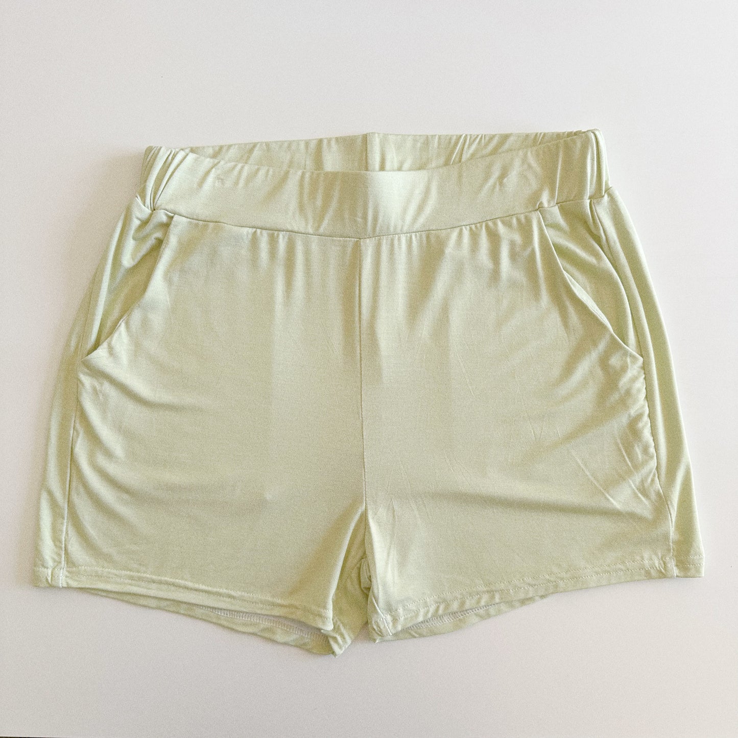 Women's Muted Lime Bamboo Shorts